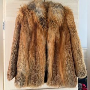 Mid length fur coat